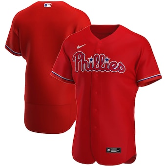 mens nike red philadelphia phillies alternate authentic team